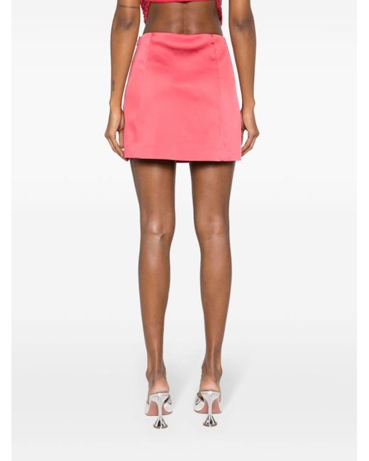 Cult Gaia Pink Flor High-waisted Miniskirt