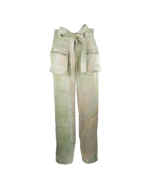LES FILLES D'EVA Green Zip-Pocket Trousers