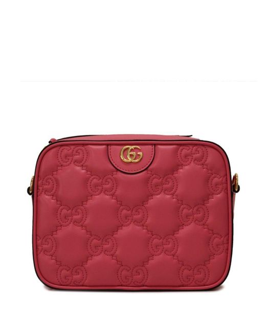 Gucci Red GG Matelassé Shoulder Bag