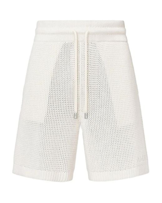 Amiri White Crochet Shorts for men