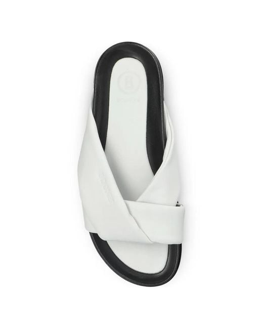 Bogner White Twisted Leather Sneakers