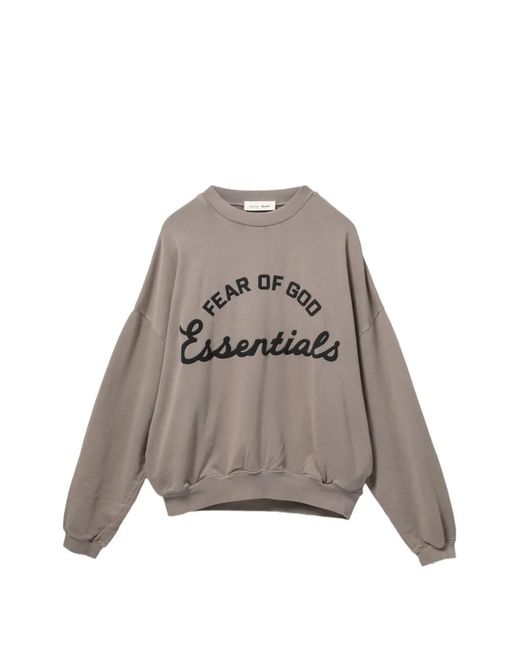Essentials Gray Training 90S Sweatshirt for men