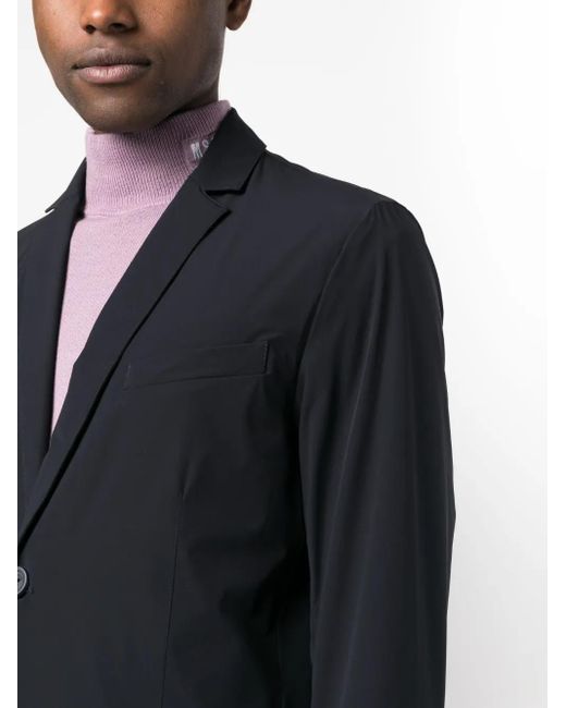 Herno Blue Single-Breasted Blazer for men