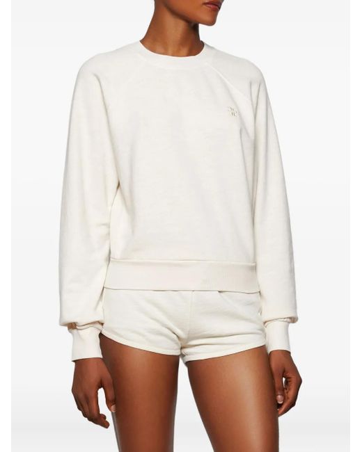 ÉTERNE White Sonny Raglan-Sleeve Sweatshirt