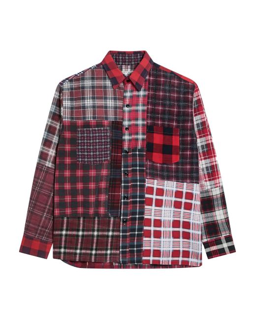 Needles Kariertes Hemd im Patchwork-Look in Red für Herren