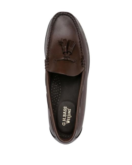 G.H.BASS Brown Weejuns Larkin Tassel Loafers for men