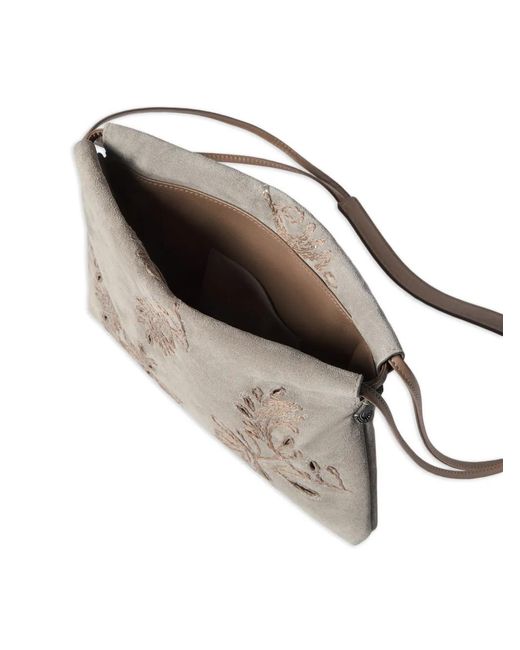 Brunello Cucinelli Gray Pouch Bag