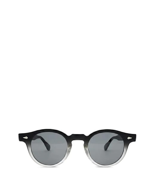 JULIUS TART Gray Harold Round-Frame Sunglasses