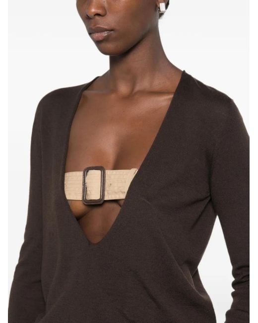 Rick Owens Black V-Neck Sweater