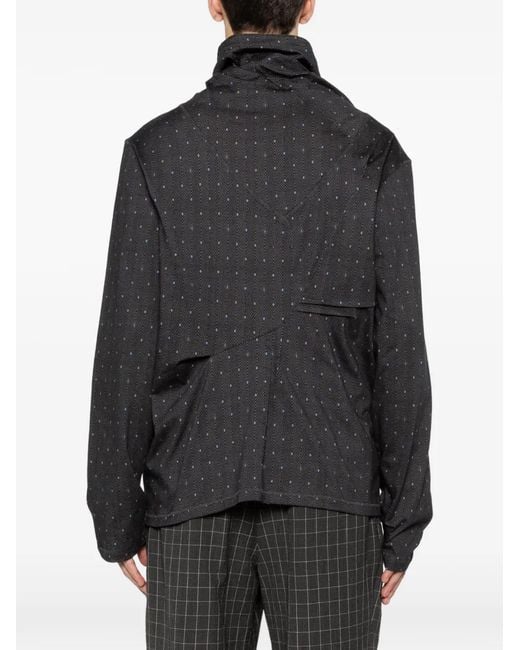 Kiko Kostadinov Black Ohne Long-Sleeve Mock-Neck T-Shirt for men