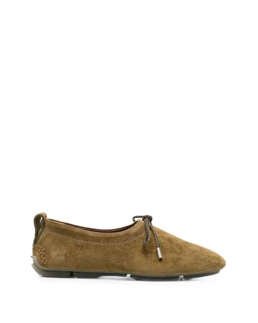 Wales Bonner Green Suede Lace-Up Loafers
