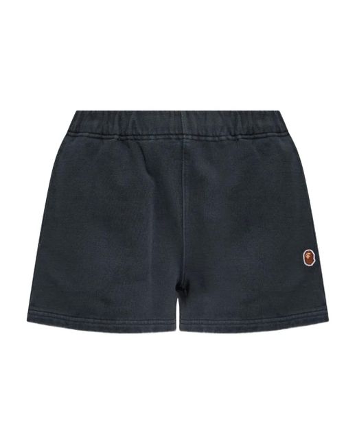 A Bathing Ape Blue Ape Head One Point Track Shorts