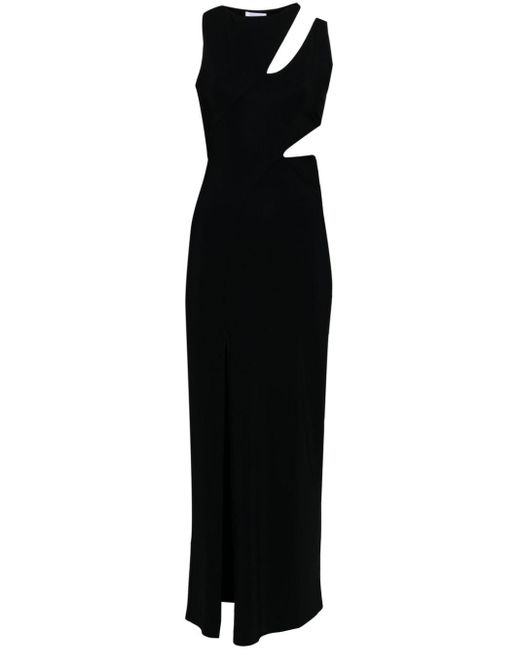 Patrizia Pepe Black Cut-out Sleeveless Maxi Dress