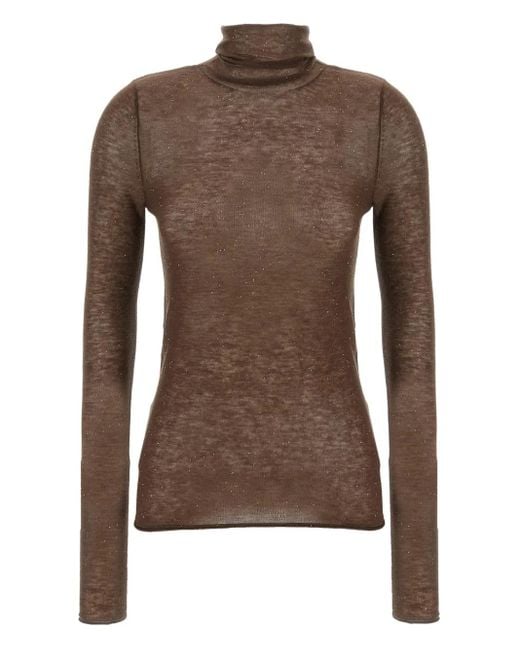 Top con lentejuelas Pinko de color Brown