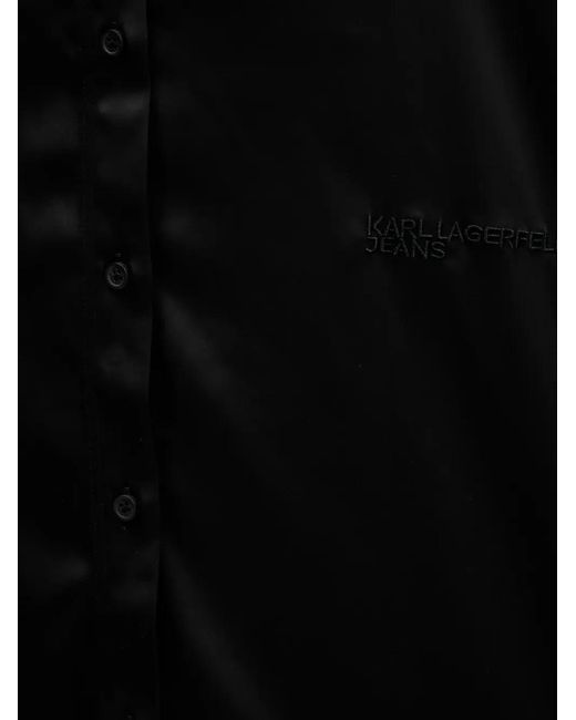 Karl Lagerfeld Black Buttoned Shirt