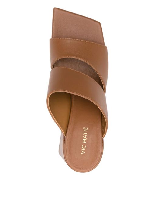 Vic Matié レザーサンダル Brown