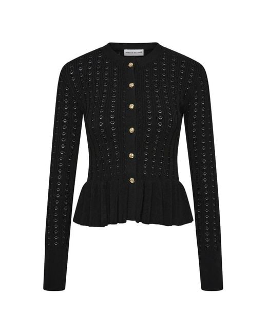 Rebecca Vallance Black Foster Button-Up Cardigan
