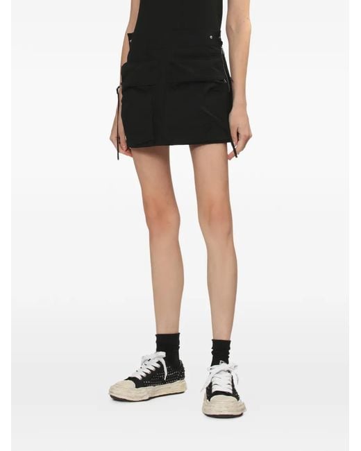 Helmut Lang Black Jupe À Poches Zippées