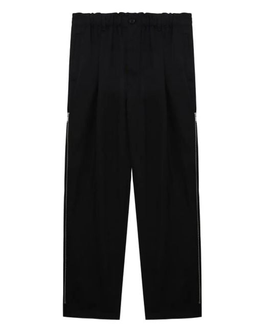 Pantaloni Con Zip E Pieghe di Undercover in Black da Uomo