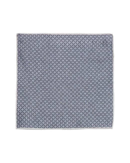 Brunello Cucinelli Gemustertes Einstecktuch in Gray für Herren