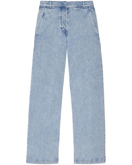 Another Tomorrow Blue Wide-Leg Jeans