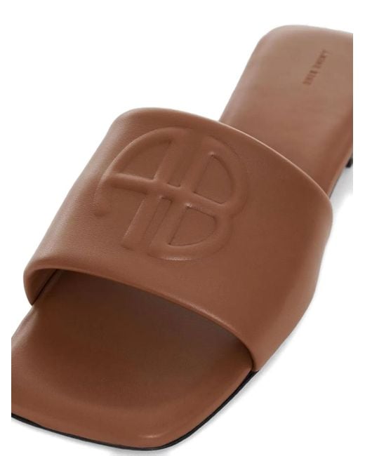 Anine Bing Brown Ria Slides