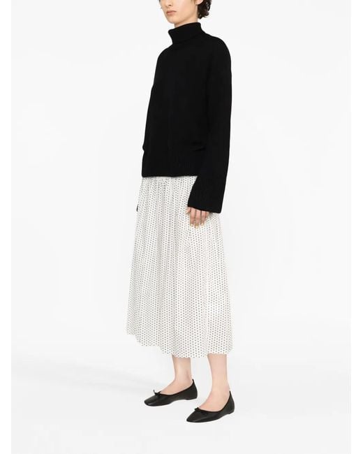 P.A.R.O.S.H. Black Wool High-Neck Jumper