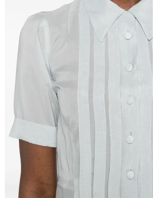 Maison Margiela White Button Front Blouse