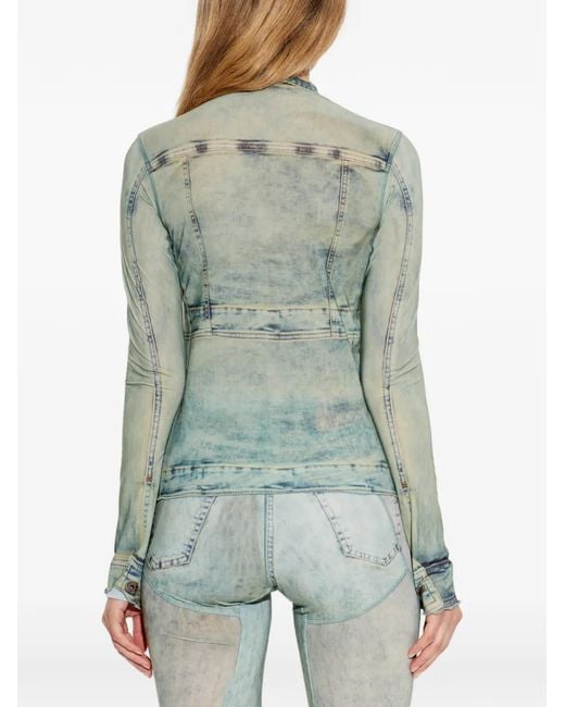 KNWLS Blue Halcyon Buttoned Denim Top