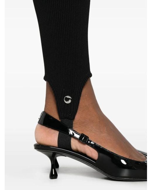 Coperni Black High-Waisted Stirrup Trousers