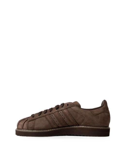 Adidas Brown Superstar Lux Sneakers