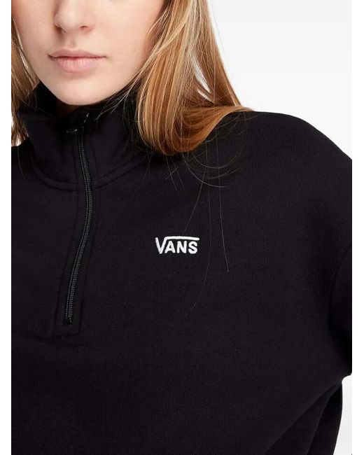 Vans Blue Cropped Zip-Up Sweatshirt