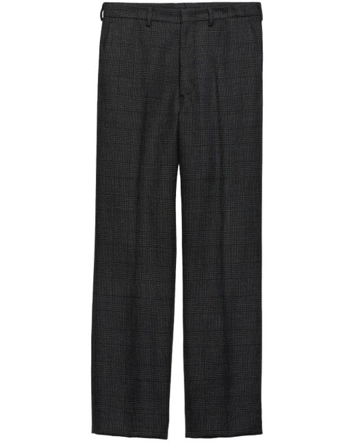 Prada Geruite Broek in het Black voor heren