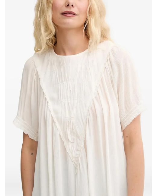 Munthe Blue Perilla Ruffled Top