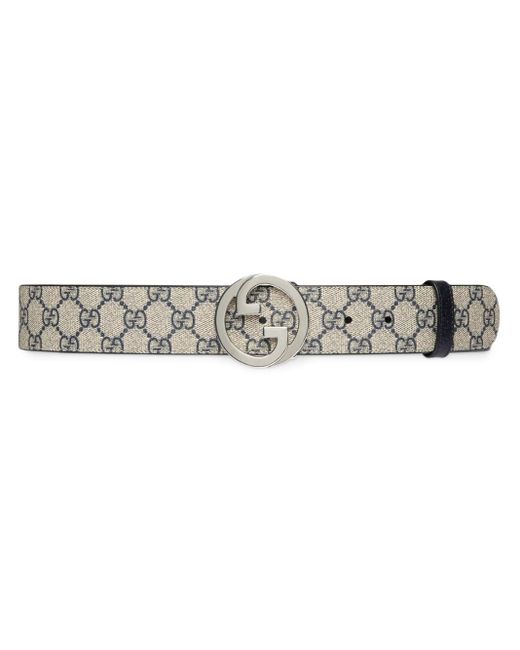 GUCCI 4cm Leather-Trimmed Monogrammed Coated-Canvas Belt for Men