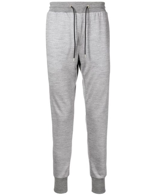 Paul Smith Gray Side-Stripe Tapered Track Pants for men