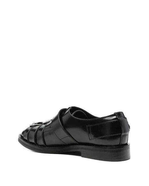 Simone Rocha Black Multi-Buckle Brogues for men