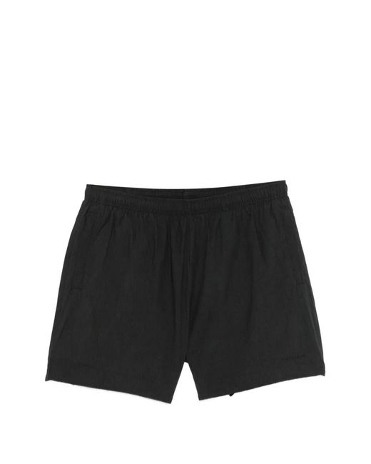 Cole Buxton Black Elasticated-Waist Swim Shorts for men