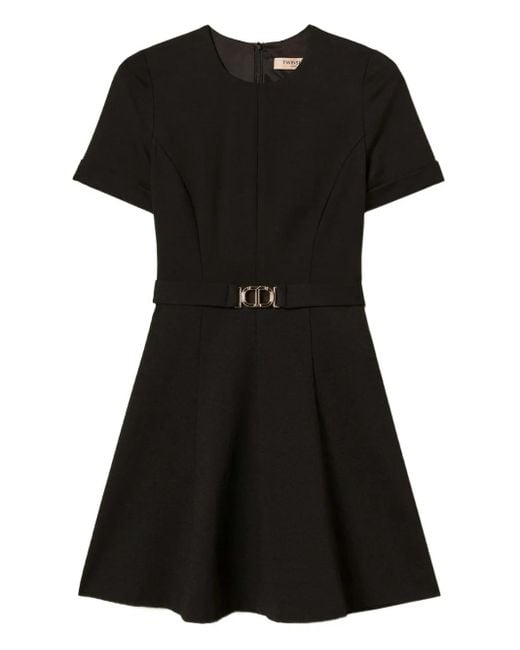 Twinset Black Oval T-Buckle Dress