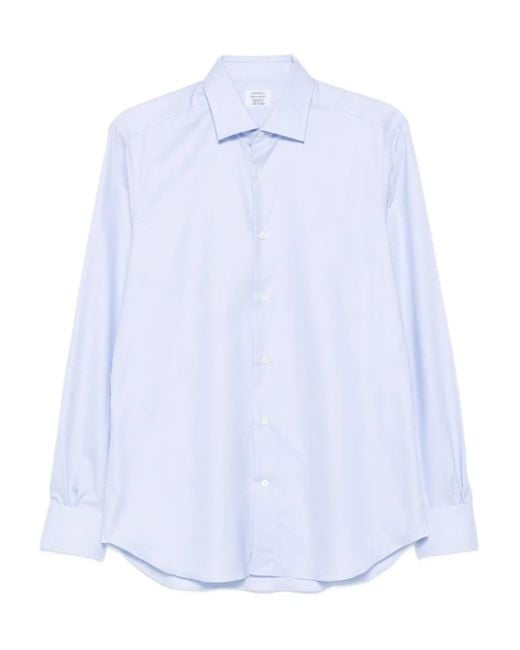 Camicia A Maniche Lunghe di Mazzarelli in White da Uomo