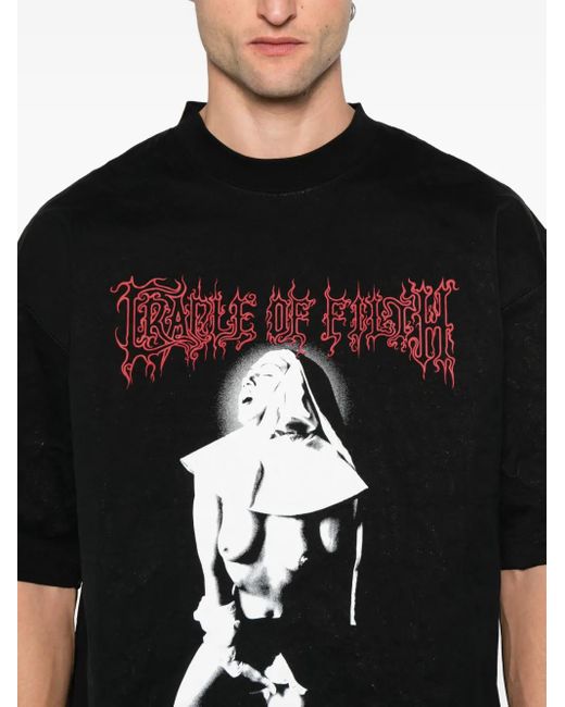 Vetements Black T-Shirt Mit Foto-Print
