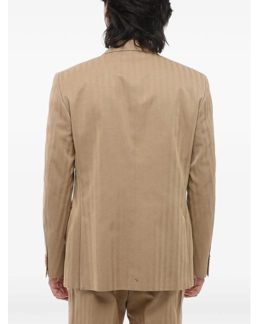 Corneliani Natural Single-Breasted Cotton Suit for men