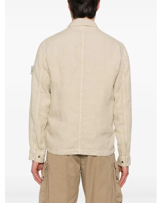 Stone Island White Ghost Overshirt for men