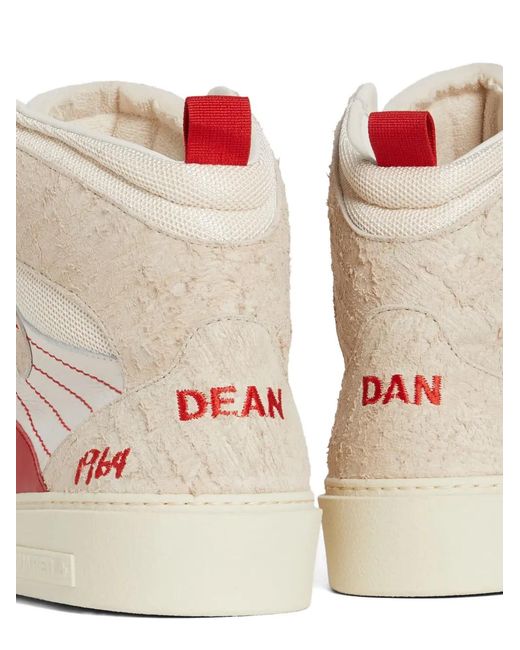 DSquared² Pink High-Top Lace-Up Sneakers for men