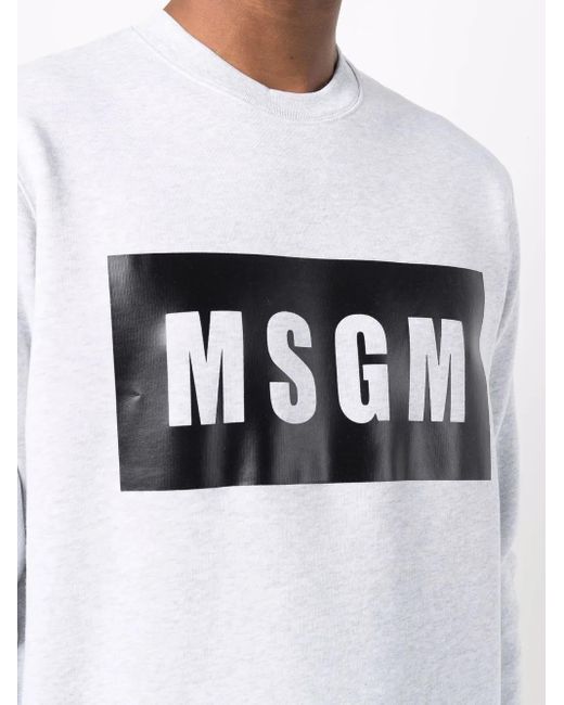 Sudadera Con Logo Estampado MSGM de hombre de color White