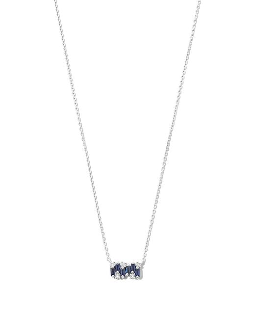 Suzanne Kalan White 18Kt Sapphire And Diamond Necklace