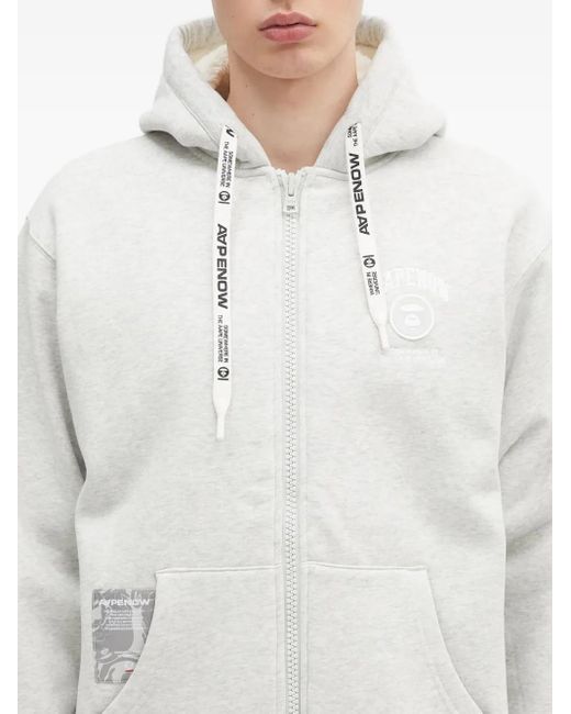 メンズ Aape By A Bathing Ape ジップアップ パーカー White