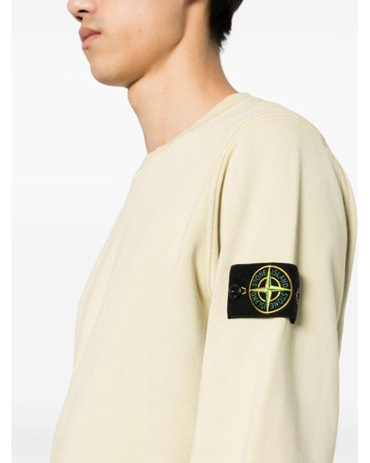 Stone Island Natural Compass-Badge Cotton Sweatshirt for men
