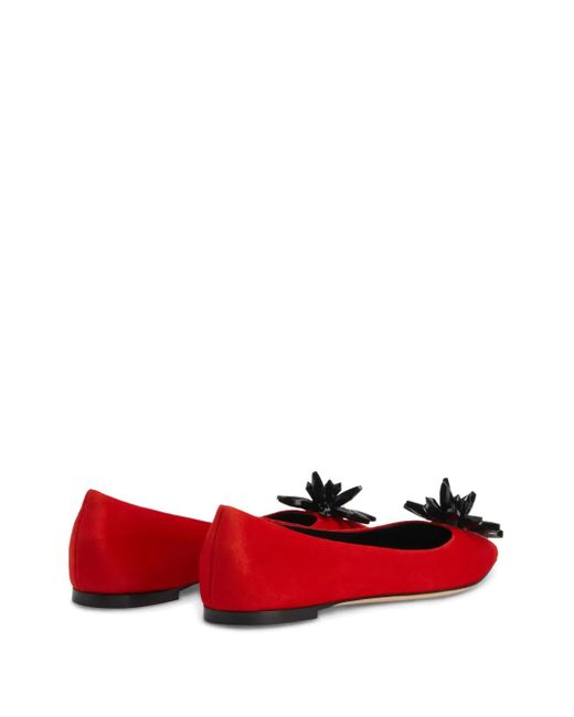 Giuseppe Zanotti Red Valliee Ballet Flats