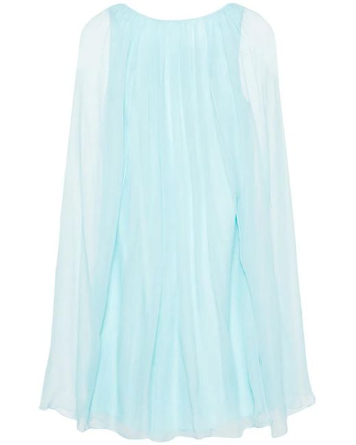Max Mara Blue Silk Midi Dress